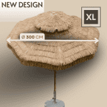 שמשייה בעיצוב קש איכותית ויוקרתית דגם-מלדיביים (קוטר 300ס"מ)