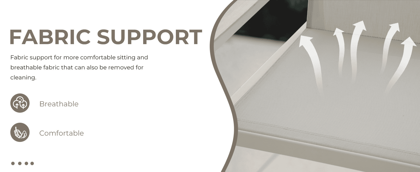 בד תומך ונושם במשענת לסט ישיבה Urban Sand