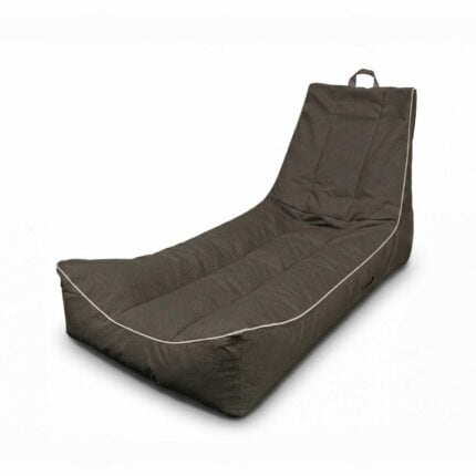 כורסת מיטת שיזוף צפה AQua Lounge בצבע אפור עמוק, בד אולפין יוקרתי של לומה.